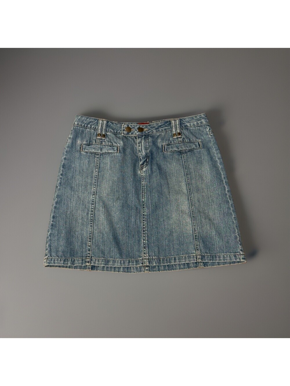 Vintage Y2K Tilt Denim Cargo Mini Skirt Juniors size 9 Medium Wash